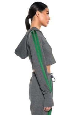 ACQUAINTED CROPPED HOODIE -AKIRA Shop acquainted cropped hoodie grey 7 7