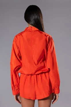 ALL DAY ERRANDS LIGHTWEIGHT ROMPER IN ORANGE -AKIRA Shop all day errands lightweight romper in orange orange 5 5