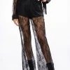 ALL OVER LACE HIGH WAIST WIDE LEG TROUSER -AKIRA Shop all over lace high waist wide leg trouser black 1 1