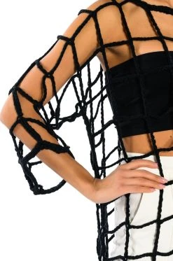 AMARA WIDE KNIT LONG SLEEVE MIDI DRESS -AKIRA Shop amara wide knit long sleeve midi dress black 6 6