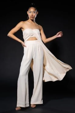 AMELIA PALAZZO PANT -AKIRA Shop amelia palazzo pant ivory 3 3