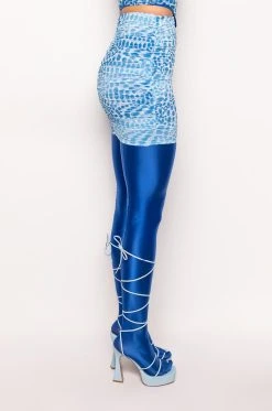 APOLLO RUCHED MESH MINI SKIRT -AKIRA Shop apollo ruched mesh mini skirt blue multi 9 9