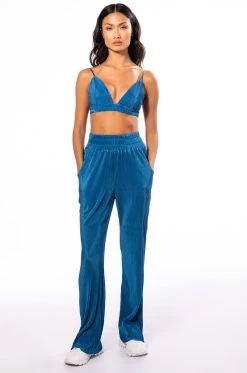 ASTRID PLEATED PALAZZO PANT -AKIRA Shop astrid pleated palazzo pant blue 9 9