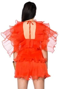 AURORA ORGANZA TIERED STATEMENT MINI DRESS -AKIRA Shop aurora organza tiered statement mini dress red 6 6