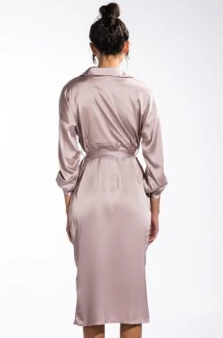 BABY COME BACK MAXI BUTTON UP MIDI DRESS -AKIRA Shop baby come back maxi button up midi dress light brown 4 4