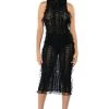 BACKSTAGE SHREDDED MIDI DRESS -AKIRA Shop backstage shredded midi dress black 1 1