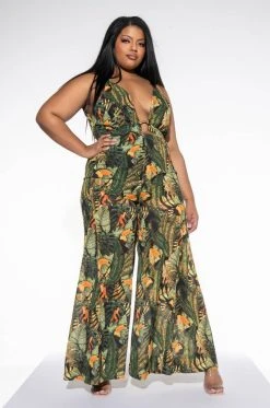 BAECATION WIDE LEG JUMPSUIT -AKIRA Shop baecation wide leg jumpsuit black multi 2 2 c1