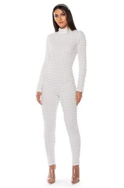 BEAT THE ODDS TEXTURED CATSUIT