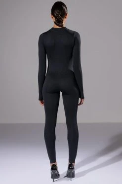 BEST WITH ANYTHING ZIP UP CATSUIT -AKIRA Shop best with anything zip up catsuit black 6 6