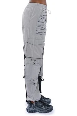 BLACK VILLAGE FOUNDATION LOGO LACE UP DETAIL JOGGER 16 BLACK VILLAGE FOUNDATION LOGO LACE UP DETAIL JOGGER -AKIRA Shop black village foundation logo lace up detail jogger grey 6 6