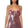BRIELLA SEQUIN SPAGHETTI STRAP MINI DRESS -AKIRA Shop briella sequin spaghetti strap mini dress pink 1 1
