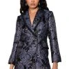 BUSINESS AS USUAL BLAZER MINI DRESS -AKIRA Shop business as usual blazer mini dress black multi 1 1