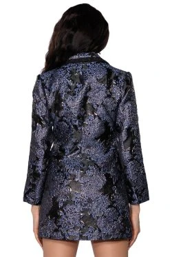 BUSINESS AS USUAL BLAZER MINI DRESS -AKIRA Shop business as usual blazer mini dress black multi 6 6