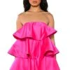 CENTER OF ATTENTION LAYERED MINI DRESS -AKIRA Shop center of attention layered mini dress fuchsia 1 1