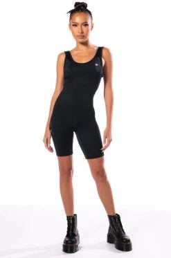 CHAMPION BODYCON ALL-IN-ONE ROMPER -AKIRA Shop champion bodycon all in one romper black 7 7