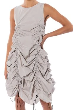 CHLOE CONVERTIBLE DRAWSTRING DRESS -AKIRA Shop chloe convertible drawstring dress gray 6 6 c1