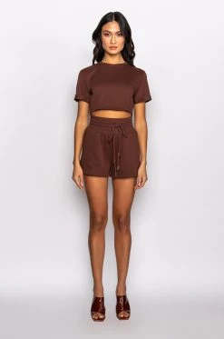 CICI SWEATSHORT -AKIRA Shop cici sweatshort brown 8 8