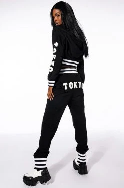 COLLEGIATE TOKYO NIGHTS JOGGER 16 COLLEGIATE TOKYO NIGHTS JOGGER -AKIRA Shop collegiate tokyo nights jogger black 3 3