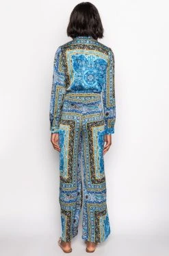 COME AGAIN WIDE LEG JUMPSUIT -AKIRA Shop come again wide leg jumpsuit navy multi 4 4