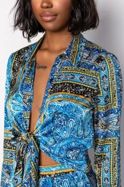 COME AGAIN WIDE LEG JUMPSUIT -AKIRA Shop come again wide leg jumpsuit navy multi 5 5