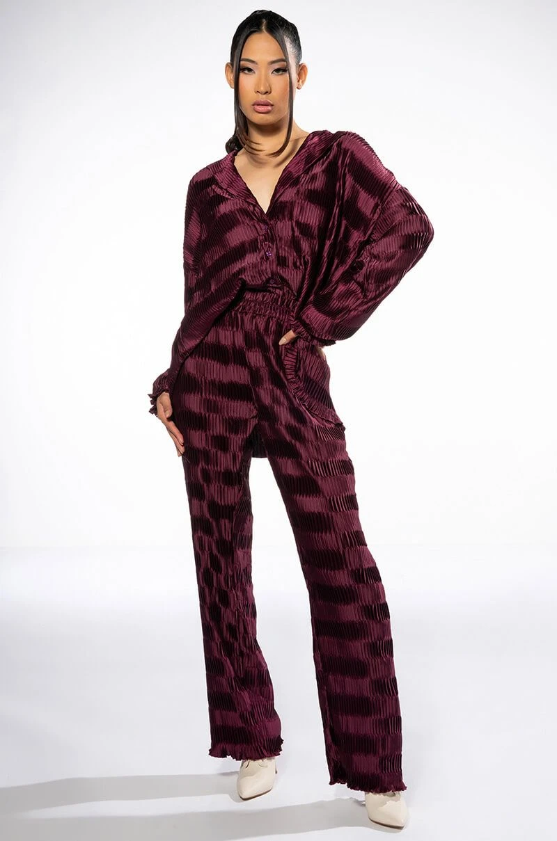 CRINKLE SATIN PALAZZO PANT 4 CRINKLE SATIN PALAZZO PANT - Image 2