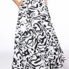 DALI'S MUSE BANDEAU ABSTRACT MAXI SKIRT -AKIRA Shop dalis muse bandeau abstract maxi skirt white black 1 1
