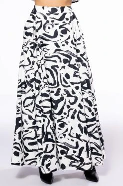 DALI'S MUSE BANDEAU ABSTRACT MAXI SKIRT -AKIRA Shop dalis muse bandeau abstract maxi skirt white black 4 4