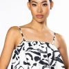 DALI'S MUSE BANDEAU ABSTRACT TOP -AKIRA Shop dalis muse bandeau abstract top white black 1 1