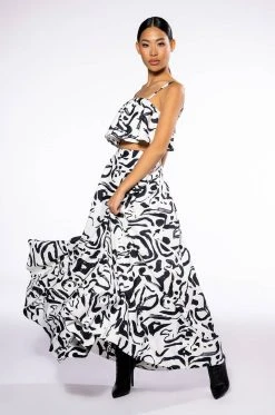 DALI'S MUSE BANDEAU ABSTRACT TOP 12 DALI'S MUSE BANDEAU ABSTRACT TOP -AKIRA Shop dalis muse bandeau abstract top white black 3 3