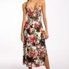 DANCE FREE FLORAL MAXI DRESS -AKIRA Shop dance free floral maxi dress white multi 1 1