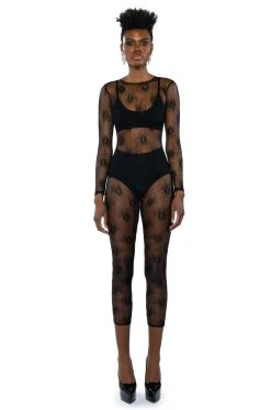 DAY BY DAY LACE JUMPSUIT AND TWIST FRONT MAXI SKIRT SET -AKIRA Shop day by day lace jumpsuit and twist front maxi skirt set black 5 5