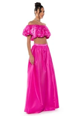 DRESS LIKE ROYALTY FULL VOLUME MAXI SKIRT 13 DRESS LIKE ROYALTY FULL VOLUME MAXI SKIRT -AKIRA Shop dress like royalty full volume maxi skirt pink 4 4