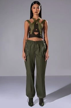 DYLAN PARACHUTE CARGO JOGGER -AKIRA Shop dylan parachute cargo jogger olive 3 3 c1