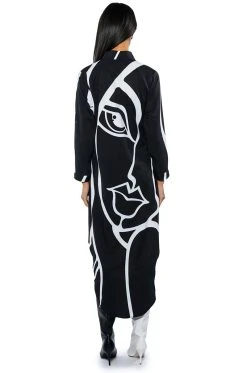 EUROPE GETAWAY BUTTON DOWN MAXI DRESS -AKIRA Shop europe getaway button down maxi dress black white 8 8