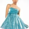 FANTASY FULL VOLUME MINI DRESS -AKIRA Shop fantasy full volume mini dress blue 1 1