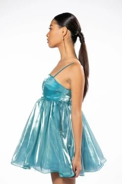 FANTASY FULL VOLUME MINI DRESS -AKIRA Shop fantasy full volume mini dress blue 4 4