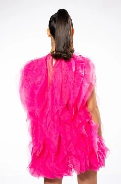 FLOAT LIKE A BUTTERFLY MINI FASHION DRESS IN FUCHSIA -AKIRA Shop float like a butterfly mini fashion dress in fuchsia fuchsia 6 6