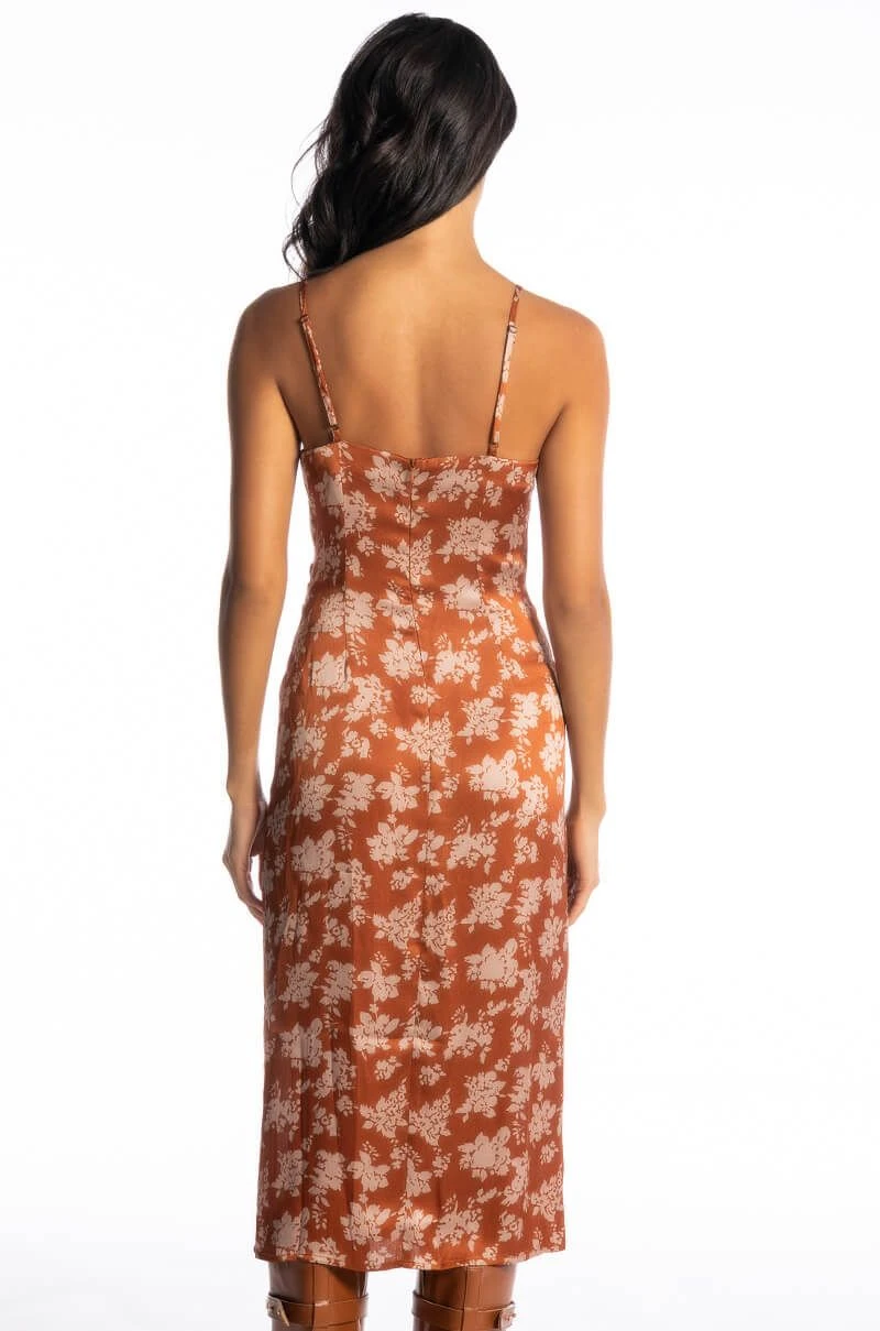 FLORAL PICTURE OF CLASS SATIN SLIP DRESS 7 FLORAL PICTURE OF CLASS SATIN SLIP DRESS - Image 5