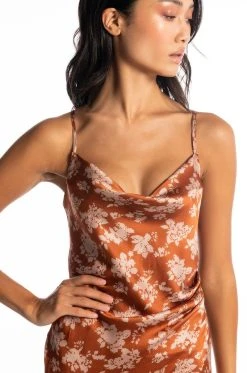 FLORAL PICTURE OF CLASS SATIN SLIP DRESS 16 FLORAL PICTURE OF CLASS SATIN SLIP DRESS -AKIRA Shop floral picture of class satin slip dress yellow multi 7 7