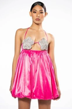 FRESH BLOOM EMBELLISHED MINI DRESS -AKIRA Shop fresh bloom embellished mini dress pink 4 4