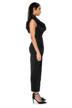 GAGA AT THE OSCARS PUFF SLEEVE MAXI DRESS -AKIRA Shop gaga at the oscars puff sleeve maxi dress black 4 4