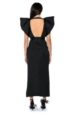 GAGA AT THE OSCARS PUFF SLEEVE MAXI DRESS -AKIRA Shop gaga at the oscars puff sleeve maxi dress black 5 5