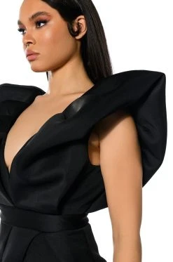 GAGA AT THE OSCARS PUFF SLEEVE MAXI DRESS -AKIRA Shop gaga at the oscars puff sleeve maxi dress black 6 6