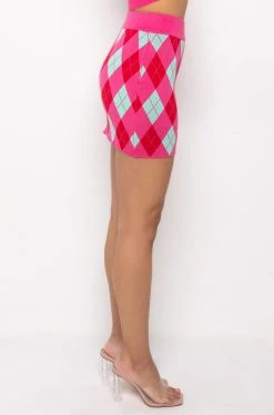 GET A CLUE KNIT MINI SKIRT -AKIRA Shop get a clue knit mini skirt pink multi 3 3