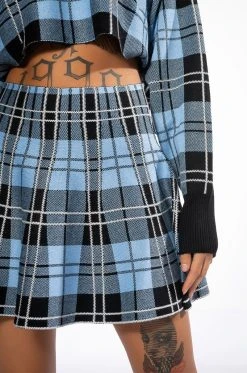 GIANNA KNIT MINI SKIRT -AKIRA Shop gianna knit mini skirt blue multi 9 9