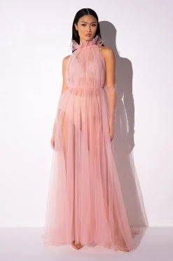 HAPPILY EVER AFTER TULLE MAXI DRESS WITH GLOVES 12 HAPPILY EVER AFTER TULLE MAXI DRESS WITH GLOVES -AKIRA Shop happily ever after tulle maxi dress with gloves pink 4 4