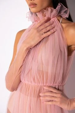 HAPPILY EVER AFTER TULLE MAXI DRESS WITH GLOVES 15 HAPPILY EVER AFTER TULLE MAXI DRESS WITH GLOVES -AKIRA Shop happily ever after tulle maxi dress with gloves pink 7 7