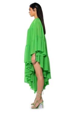 HARLOW ONE SHOULDER ASYMMETRICAL MAXI DRESS 10 HARLOW ONE SHOULDER ASYMMETRICAL MAXI DRESS -AKIRA Shop harlow one shoulder asymmetrical maxi dress green 3 3