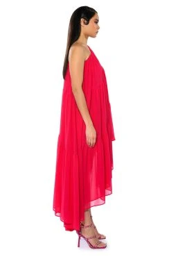 HARLOW ONE SHOULDER ASYMMETRICAL MAXI DRESS 11 HARLOW ONE SHOULDER ASYMMETRICAL MAXI DRESS -AKIRA Shop harlow one shoulder asymmetrical maxi dress pink 4 4