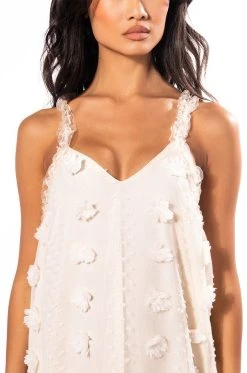 HIDDEN GARDEN FLORAL DETAIL MAXI DRESS -AKIRA Shop hidden garden floral detail maxi dress white 5 5